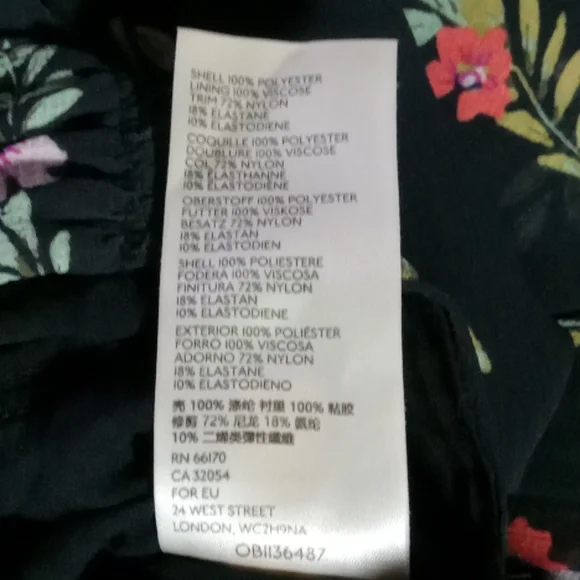 Free People Womens Small Top Final Rose Black Floral Blouse Sheer Balloon Sleeve - Picture 9 of 10